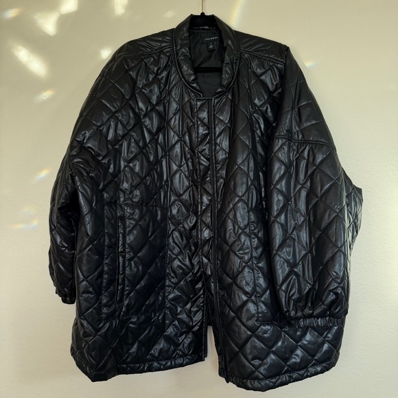 Halogen Black Quilted Women's Jacket 3X - Picture 5 of 8